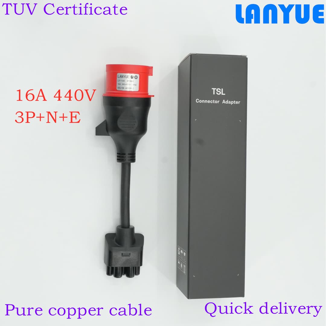 IEC 60309 Red 16A LANVOLT compatible replacement plug adapter